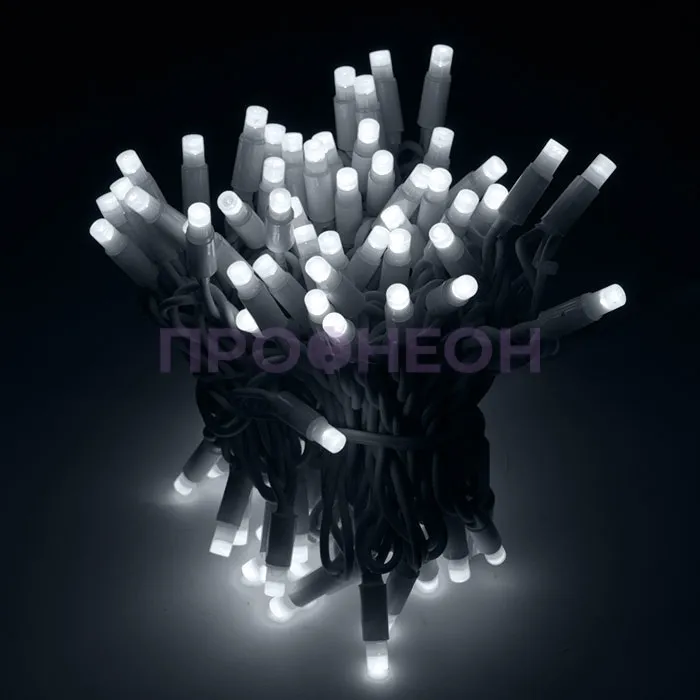 Гирлянда-нить LED Стринг Лайт, 10м, КАУЧУК, IP65, белый холодный