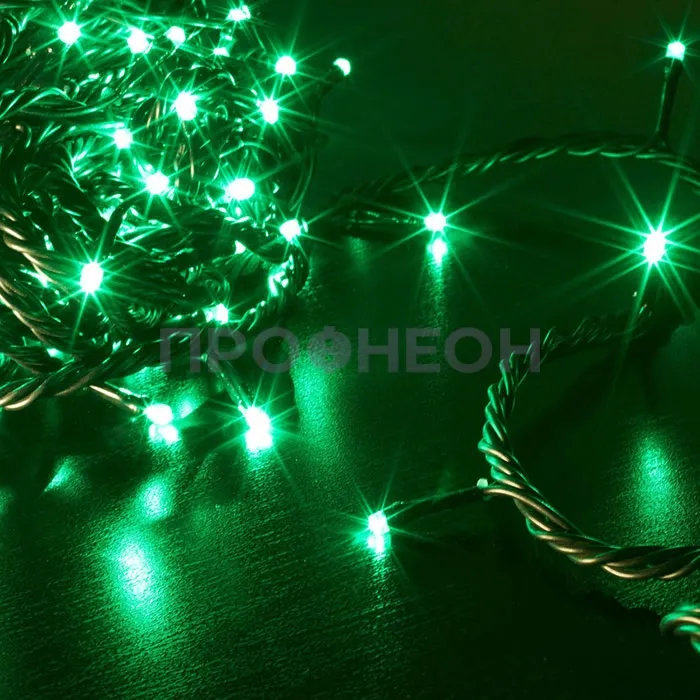 Гирлянда-нить LED Твинкл Лайт, 10м, IP54, зеленый, с контроллером