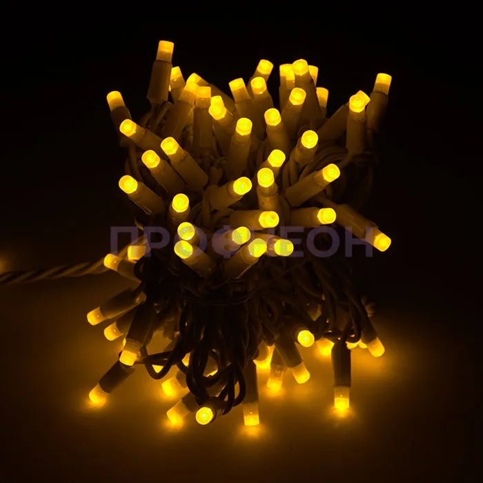 Гирлянда-нить LED Стринг Лайт, 10м, КАУЧУК, IP65, желтый, 24В