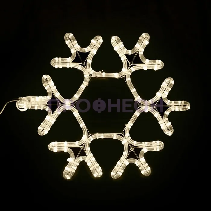 Световая фигура «Снежинка LED» 40*40 см, теплый белый