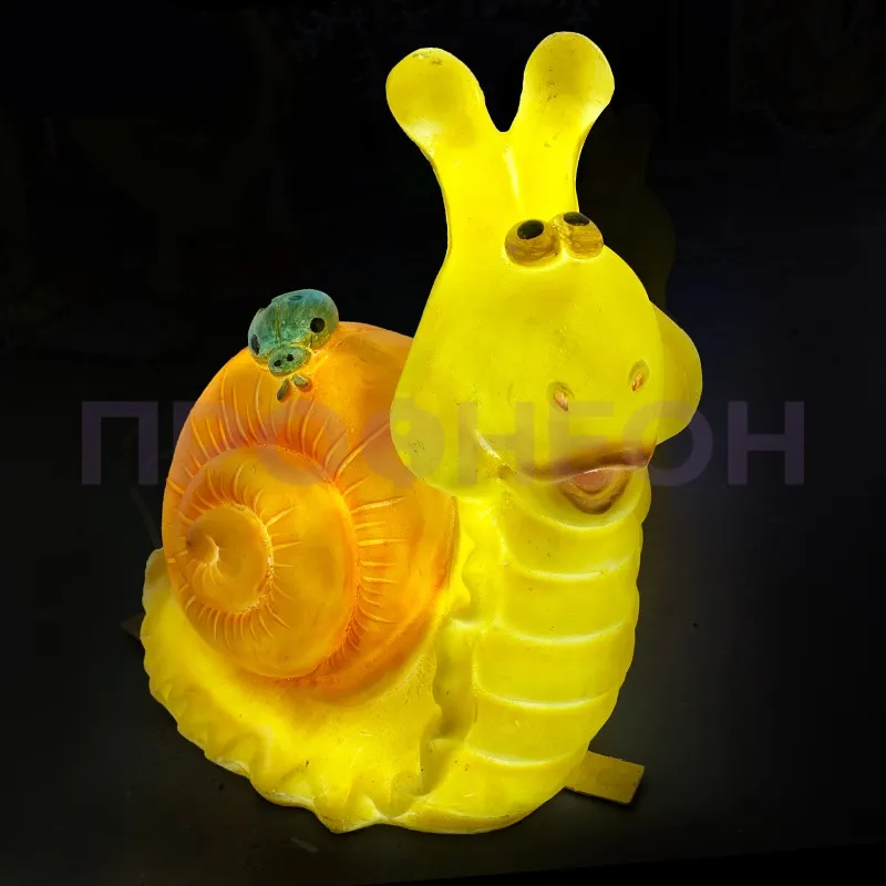 Объемная фигура из стекловолокна "Улитка с жучком", 45*22*42 см, с трансформатором