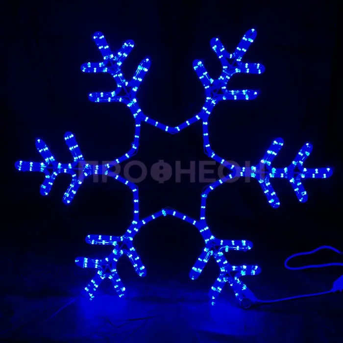 Световая фигура «Снежинка LED», 76*76 см, синяя
