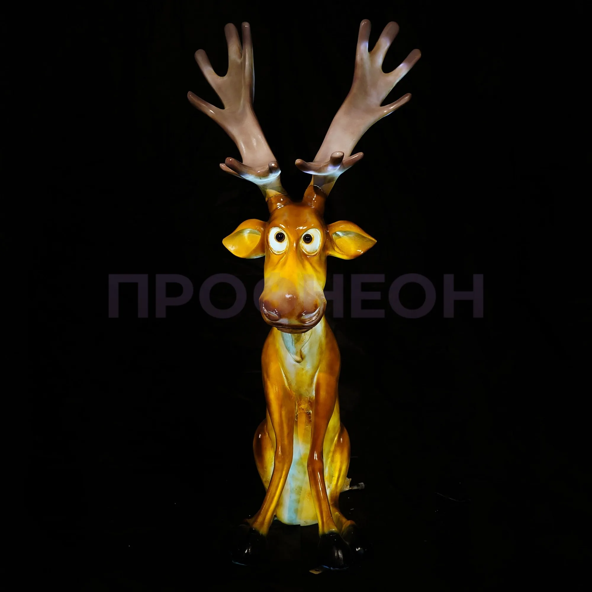 Объемная фигура из стекловолокна "Лось", 140*75*65 см, с трансформатором