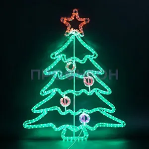Светящаяся фигура Новогодняя елка из LED дюралайта