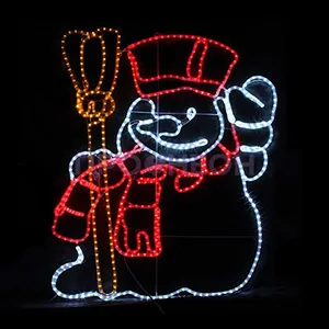 Светодиодная фигура Снеговик из дюралайта