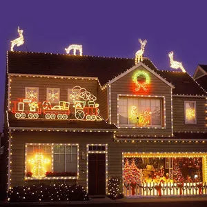 световые фигуры из дюралайта на фасад