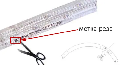 как отрезать дюралайт