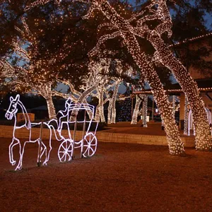 новогодняя подсветка деревьев