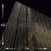 Светодиодный дождь Плей Лайт белого теплого свечения, два гибких полотна по 9 метров