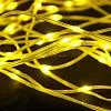 LED гирлянда-нить желтого цвета 10 метров в упаковке, вид крупным планом