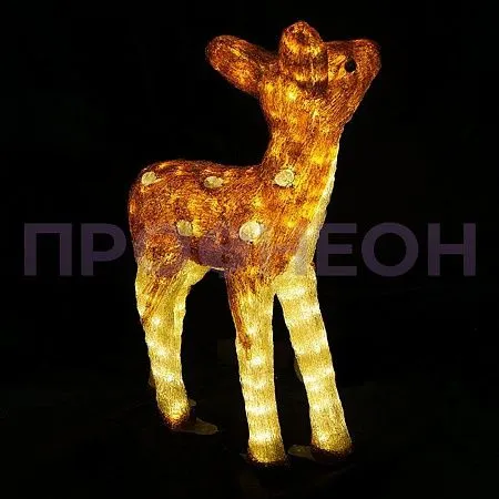 Крупный план коричневого светодиодного оленя: светодиоды, провода, гипоаллергенные материалы, 24V
