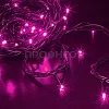 Гирлянда-нить LED Твинкл Лайт розового свечения длиной 10 метров на белом фоне