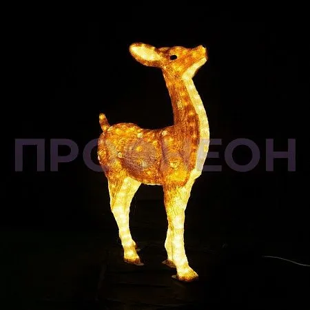 Крупный план ветвей светодиодного оленя коричневого цвета: плотные диоды, каркас и провод 24V