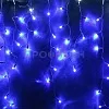 Светодиодная гирлянда-бахрома синего свечения длиной 4 метра с влагозащитой IP65