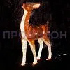 Крупный план ветвей светодиодного оленя коричневого цвета: плотные диоды, каркас и провод 24V