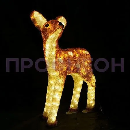 Крупный план коричневого светодиодного оленя: светодиоды, провода, гипоаллергенные материалы, 24V