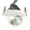 Поворотный светодиодный светильник Downlight 35 Вт в белом корпусе на белом фоне