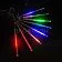 Крупный план светодиодной нити гирлянды Тающие сосульки, показывающий RGB-диоды и гибкий влагозащищенный провод.