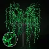 Светодиодное дерево Ива плакучая зеленая 1.5*0.6 м на открытом воздухе