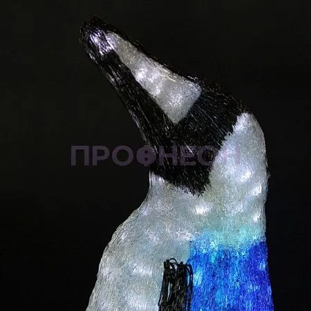 Крупный план фигуры Пингвин Королевский: акриловый корпус, 1528 LED-ламп, белое свечение, IP65