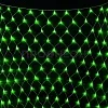 Светодиодная гирлянда-сеть зеленого свечения размером 2 на 1 метр, упакованная в коробку.