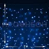 Светодиодный дождь Плей Лайт синего свечения, размер 2 на 1.5 метра, в упаковке