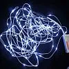 LED гирлянда-нить 20 м белая с 200 лампочками на проволоке