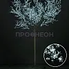 Световое дерево «Сакура», диаметр 3.0 м, высота 3.6 м, 2688 лепестков, белое холодное, 24В