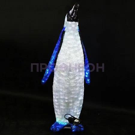 Крупный план фигуры Пингвин Королевский: акриловый корпус, 1528 LED-ламп, белое свечение, IP65