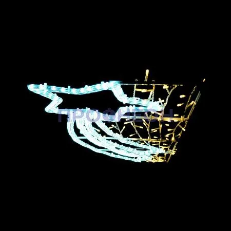 Крупный план светодиодной консоли Звезда с лентами: диоды и провода, мультиколор