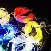 LED гирлянда-нить желтого цвета 10 метров в упаковке, вид крупным планом