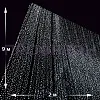 Светодиодный дождь Плей Лайт белого холодного свечения в свернутом виде, длина 18 метров, степень защиты IP54.