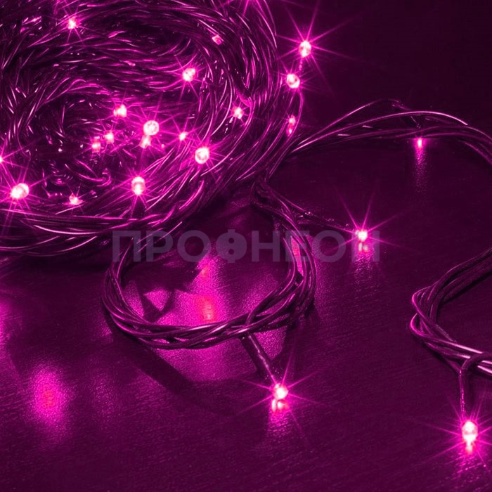 Гирлянда-нить LED Твинкл Лайт, 10м, IP54, розовый, с контроллером