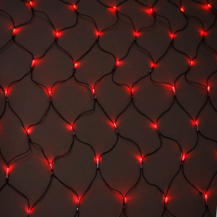 Гирлянда-сеть светодиодная (LED Нет Лайт), 2*1м, красная