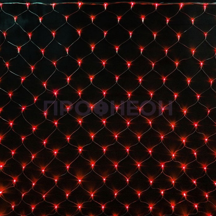 Гирлянда-сеть светодиодная (LED Нет Лайт), 2*1м, красная