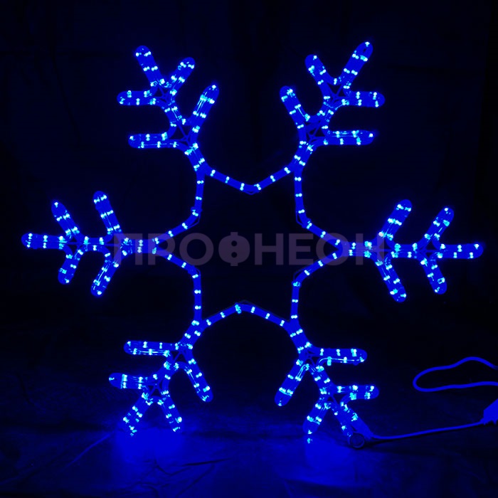 Световая фигура «Снежинка LED» 76*76 см, синяя
