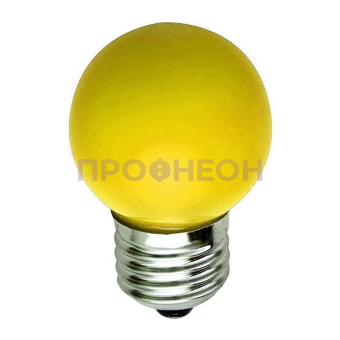 Светодиодная лампа для Белт Лайта, d=40мм, цоколь Е27, 5 диодов, желтая