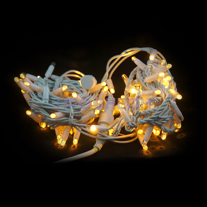 Гирлянда-нить LED Стринг Лайт 10м, КАУЧУК, IP65, желтый, мерцающий Гирлянда-нить LED Стринг Лайт 10м, КАУЧУК, IP65, желтый, мерцающий