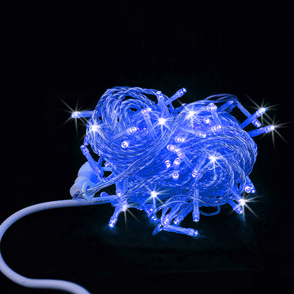 Гирлянда-нить LED Стринг Лайт, 10м, IP54, синий, мерцающий