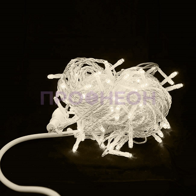 Гирлянда-нить LED Стринг Лайт, 10м, IP54, белый теплый