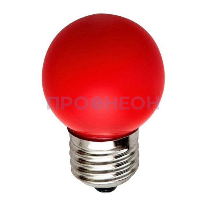 Светодиодная лампа для Белт Лайта, d=40мм, цоколь Е27, 5 диодов, красная