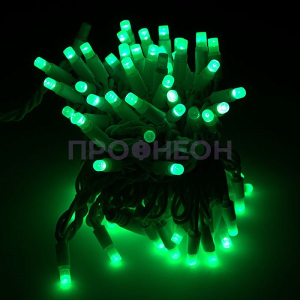 Гирлянда-нить LED Стринг Лайт, 10м, КАУЧУК, IP65, зеленый, 24В Гирлянда-нить LED Стринг Лайт, 10м, КАУЧУК, IP65, зеленый, 24В