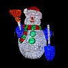 Крупный план акриловой фигуры Снеговик: 2000 белых светодиодов, влагозащищённый блок питания 24В