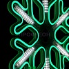 Световая фигура «Снежинка LED» 40*40 см, зеленая с динамикой Световая фигура «Снежинка LED» 40*40 см, белая