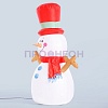 Фигура надувная «Снеговик в красном цилиндре», 120 см Фигура надувная световая «Снеговик в красном цилиндре», 120 см
