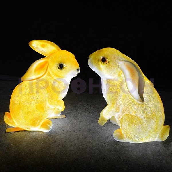 Объемная фигура из стекловолокна "Кролик", 39*37*26 см, с трансформатором Световая фигура акриловая, «Снеговик с лопатой и метлой», 170 см