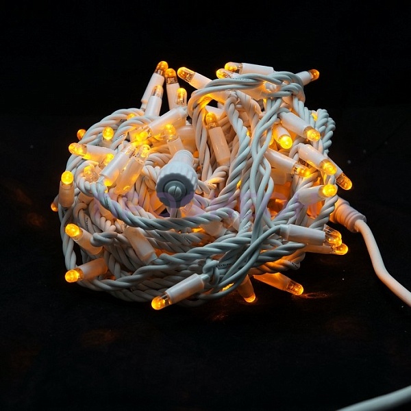 Гирлянда-нить LED Стринг Лайт, 10м, КАУЧУК, IP65, желтый Гирлянда-нить LED Стринг Лайт, 10м, КАУЧУК, IP65, желтый