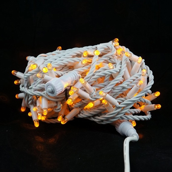 Гирлянда-нить LED Стринг Лайт 10м, КАУЧУК, IP65, желтый, мерцающий Гирлянда-нить LED Стринг Лайт 10м, КАУЧУК, IP65, желтый, мерцающий