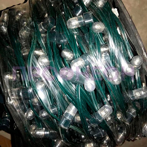 Светодиодный Клип Лайт, шаг диодов 150 мм, белый теплый, с колпачком, с трансформатором Светодиодный Клип Лайт, шаг диодов 150 мм, белый теплый, с колпачком, с трансформатором