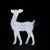 Световая фигура акриловая 3D, благородный олень, белый, 100 см